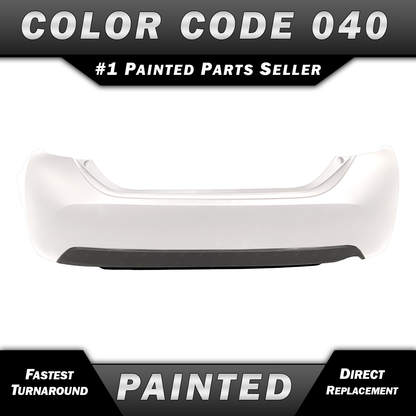 NEW Painted *040 - White* Rear Bumper Cover Fascia for 2014-2019 Toyota Corolla