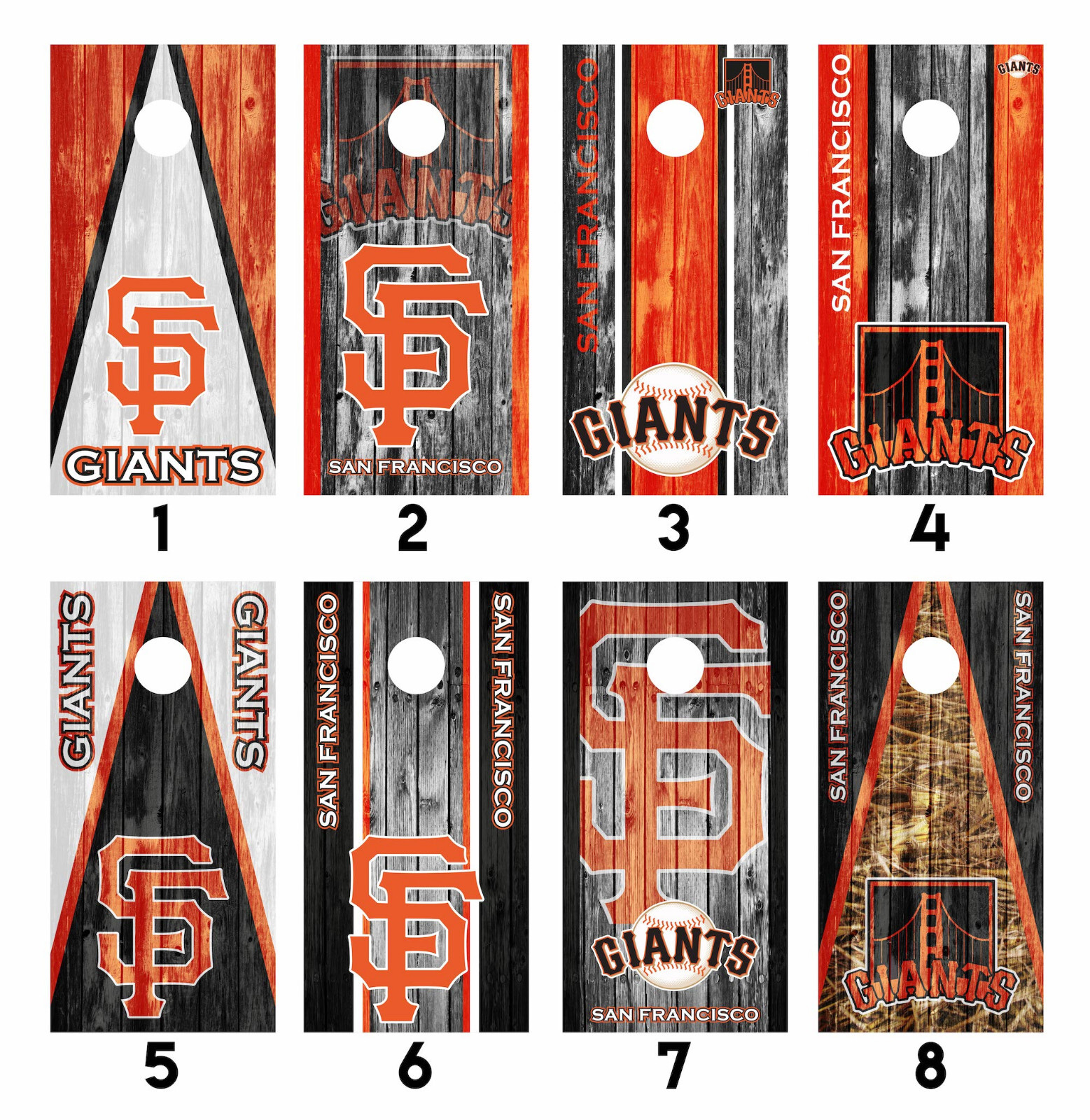 San Francisco Giants Cornhole Wrap Skin Decal Vinyl Sticker MANY DESIGNS SK55