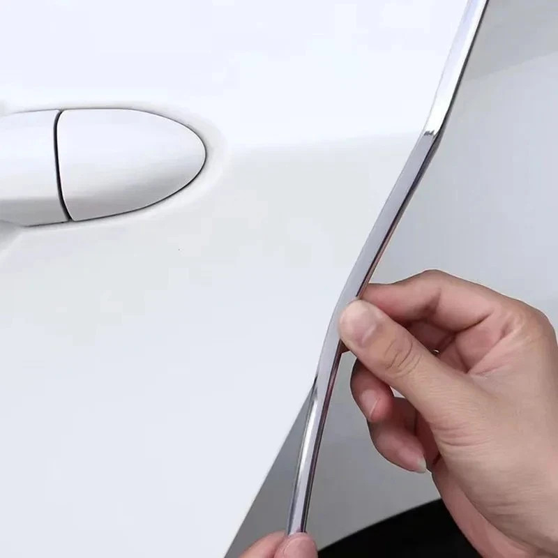 20FT Car Chrome Moulding Trim Strip Auto Door Edge Scratch Guard Protector Cover