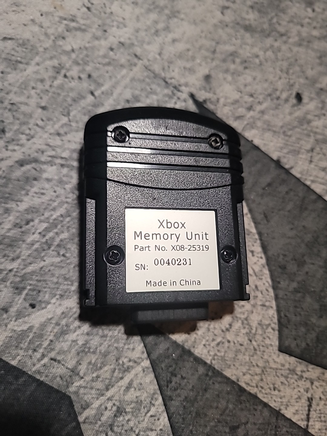 OEM Authentic Microsoft OG Xbox Memory Unit X08-25319 Black - Tested