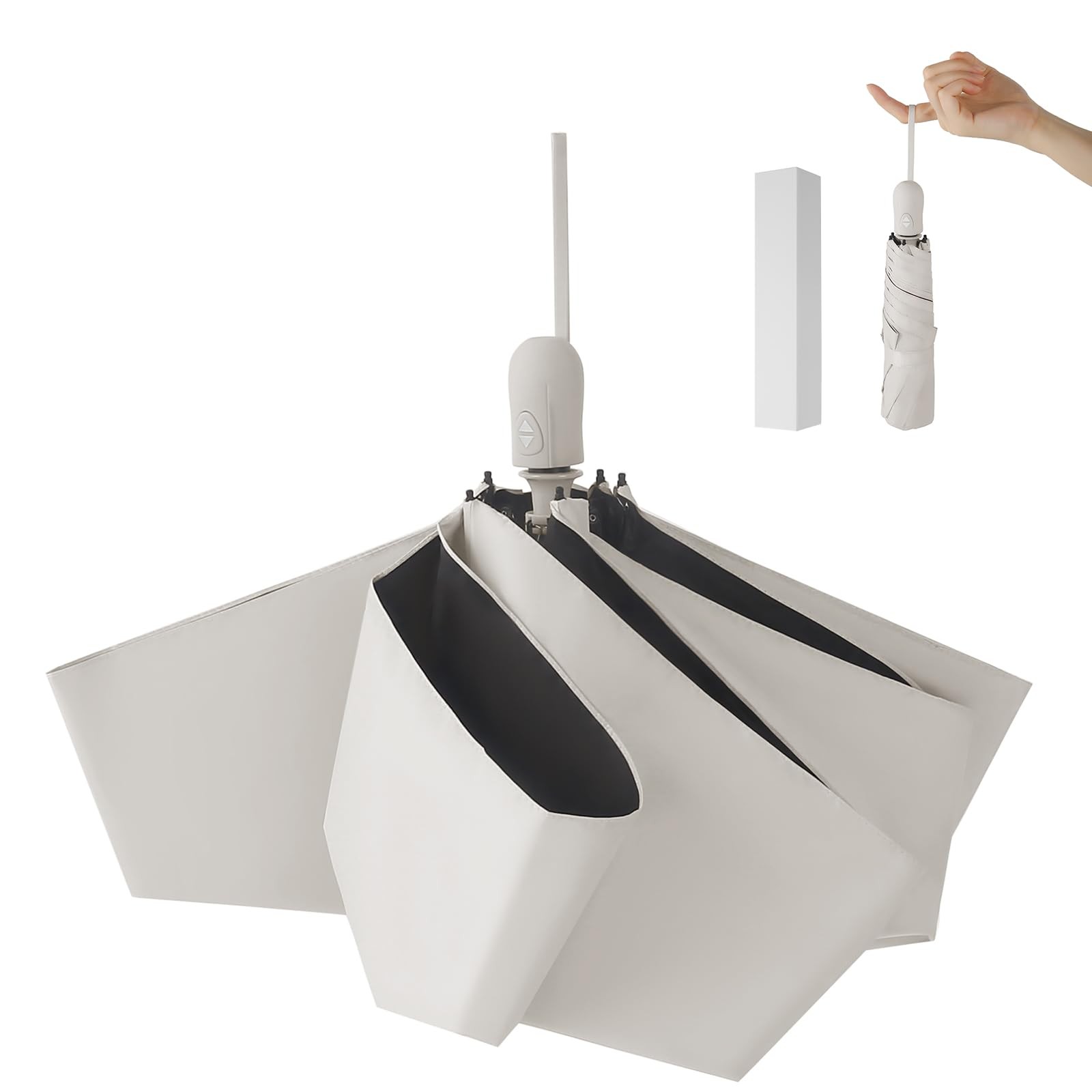 Mustarpicking UPF 50+ 100% UV Blocking Sun 25 cm (folded length), 30D-Beige
