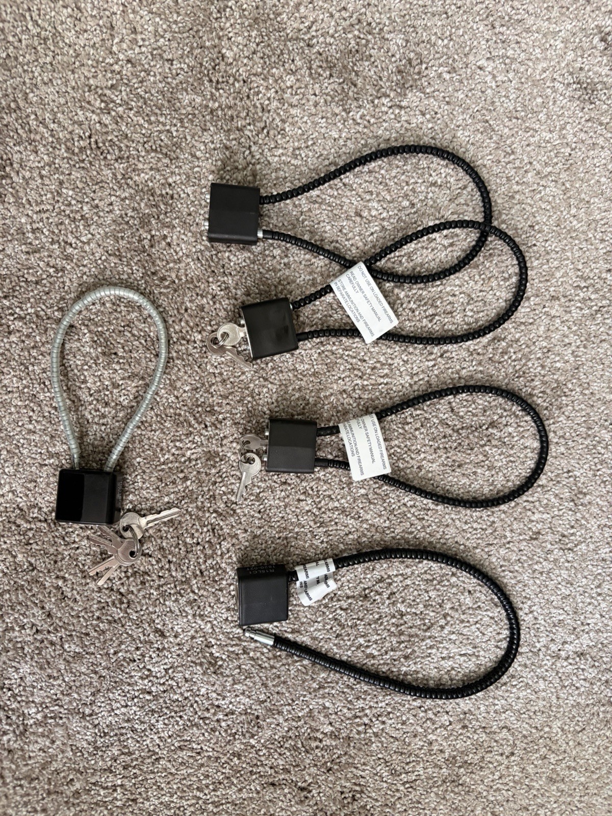 Lot of 5 Keyed Cable Security Locks Anti-Theft Key Lock