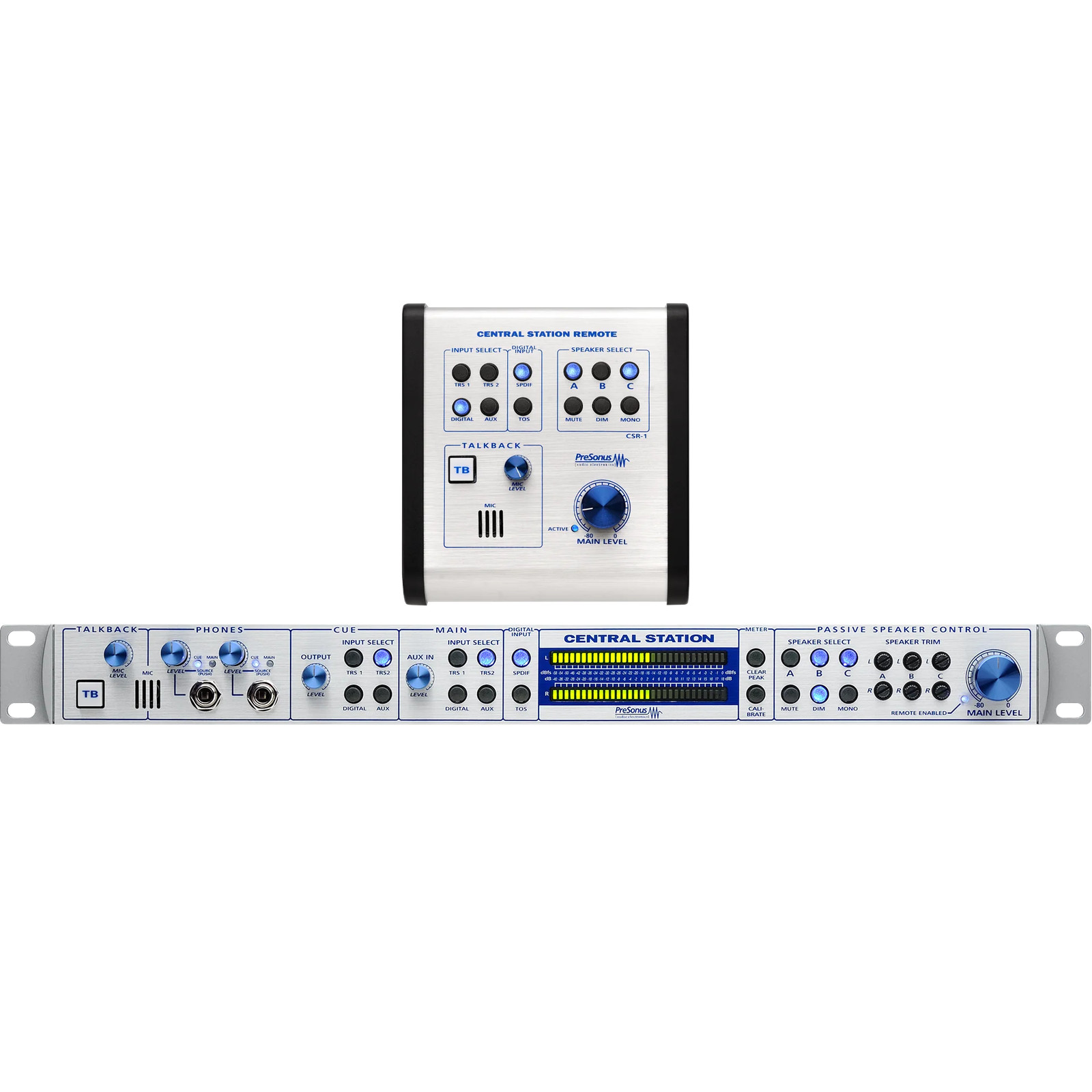 Presonus Central Station Plus Studio Monitoring Interface w/ CSR-1 Remote