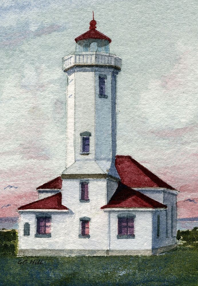 Point Wilson Lighthouse Washington Port Townsend Puget Sound Notecards
