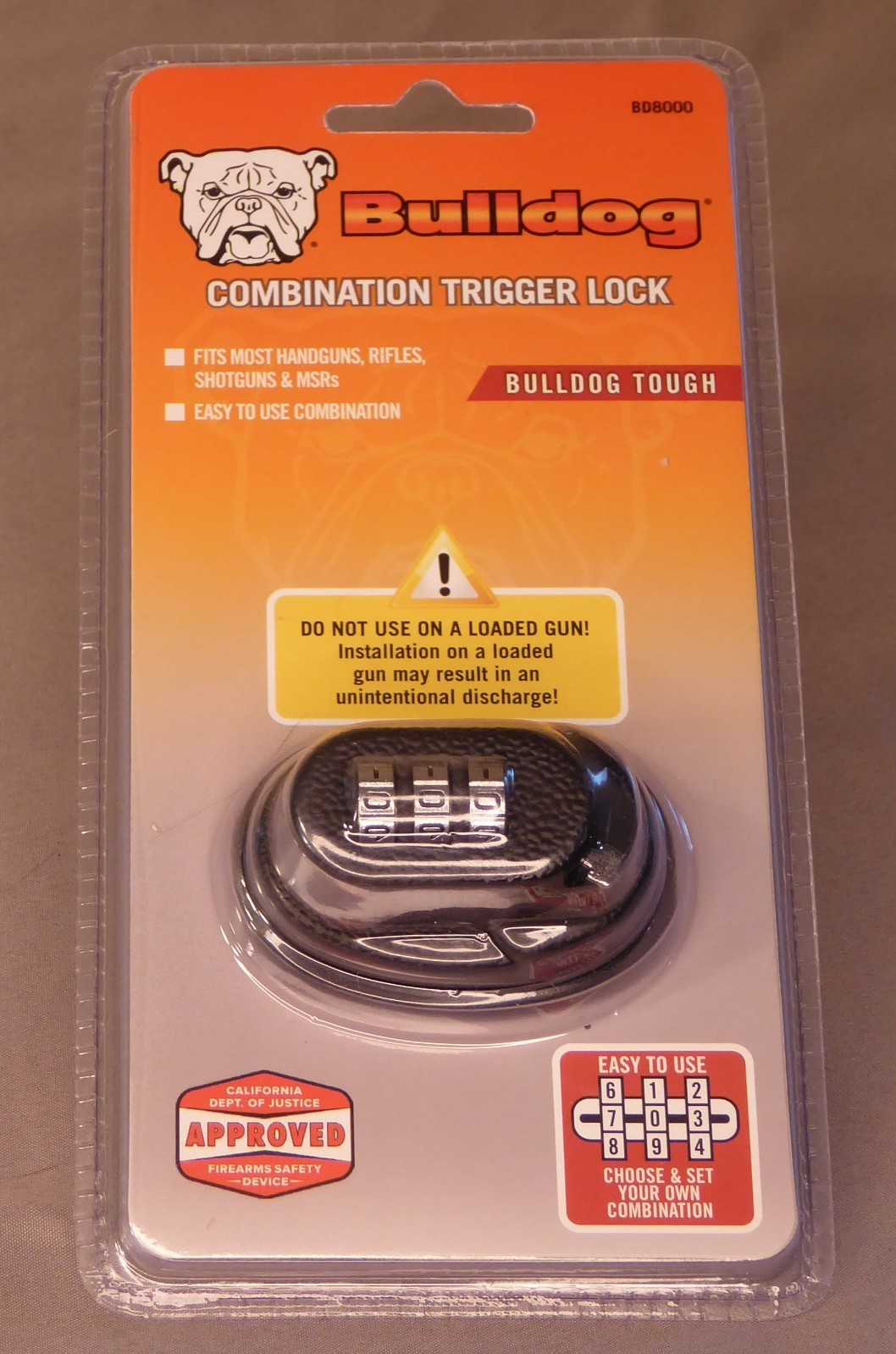 Bulldog Firearm Combination Trigger Lock  - Brand New
