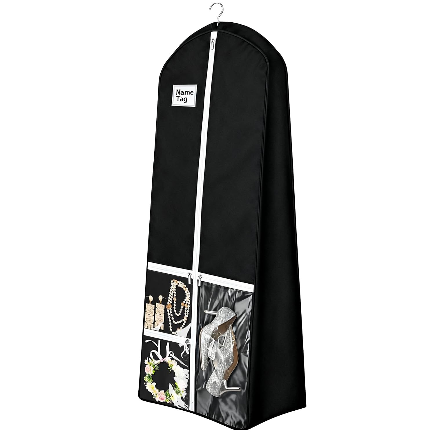 72" Wedding Dress Garment Bag with 10'' Gusseted Dress Bags for Gowns Long 4 ...
