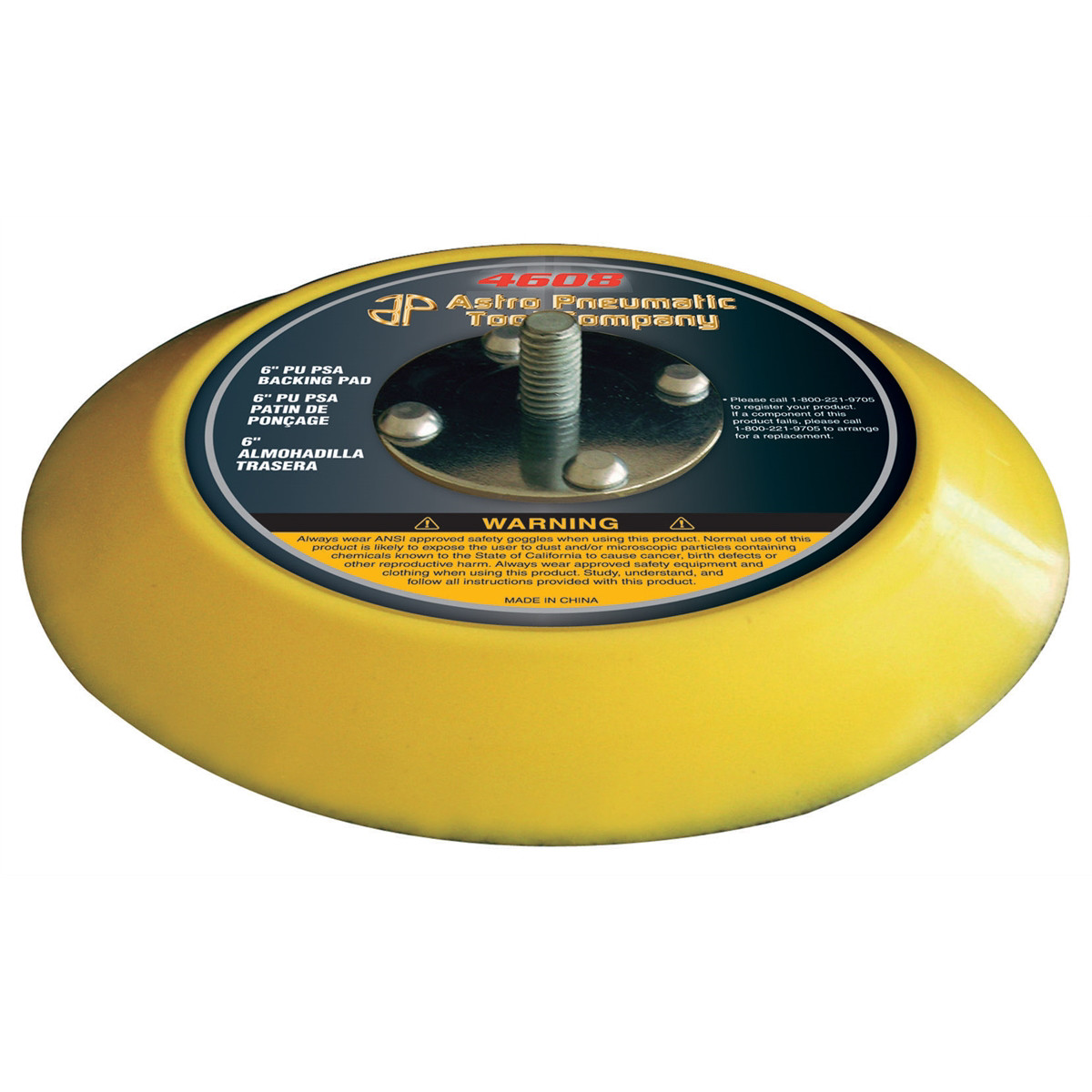 Astro Pneumatic 6" PSA Backing Pad 4608