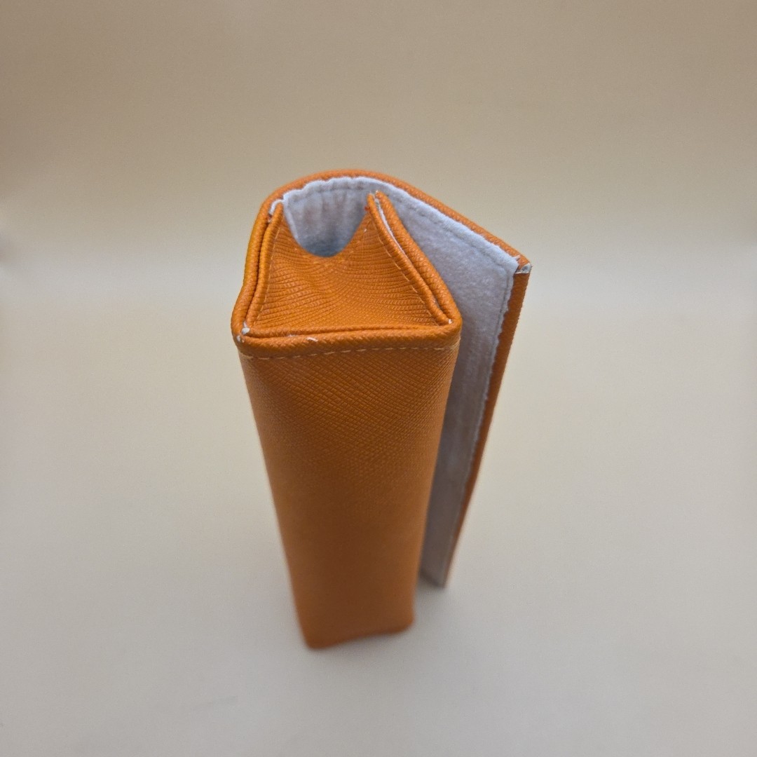 NEW TORY BURCH ORANGE SMALL AUTHENTIC EYEGLASSES CASE Weekender Travel