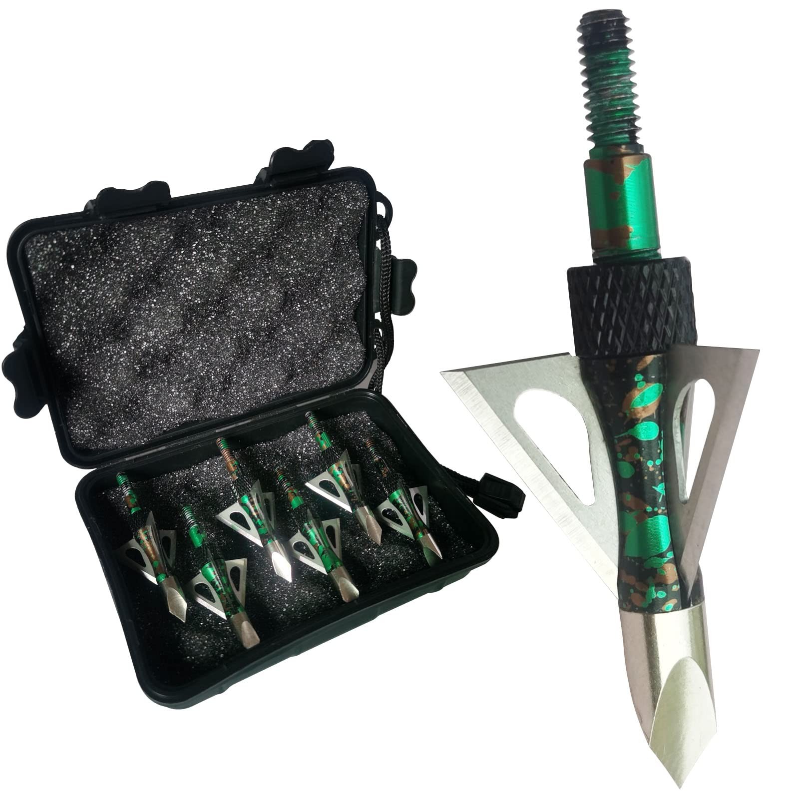 LeeMui ArcheryBroadhead Hunting Broadheads100Grains Screw-in Arrow Archery3Bl...
