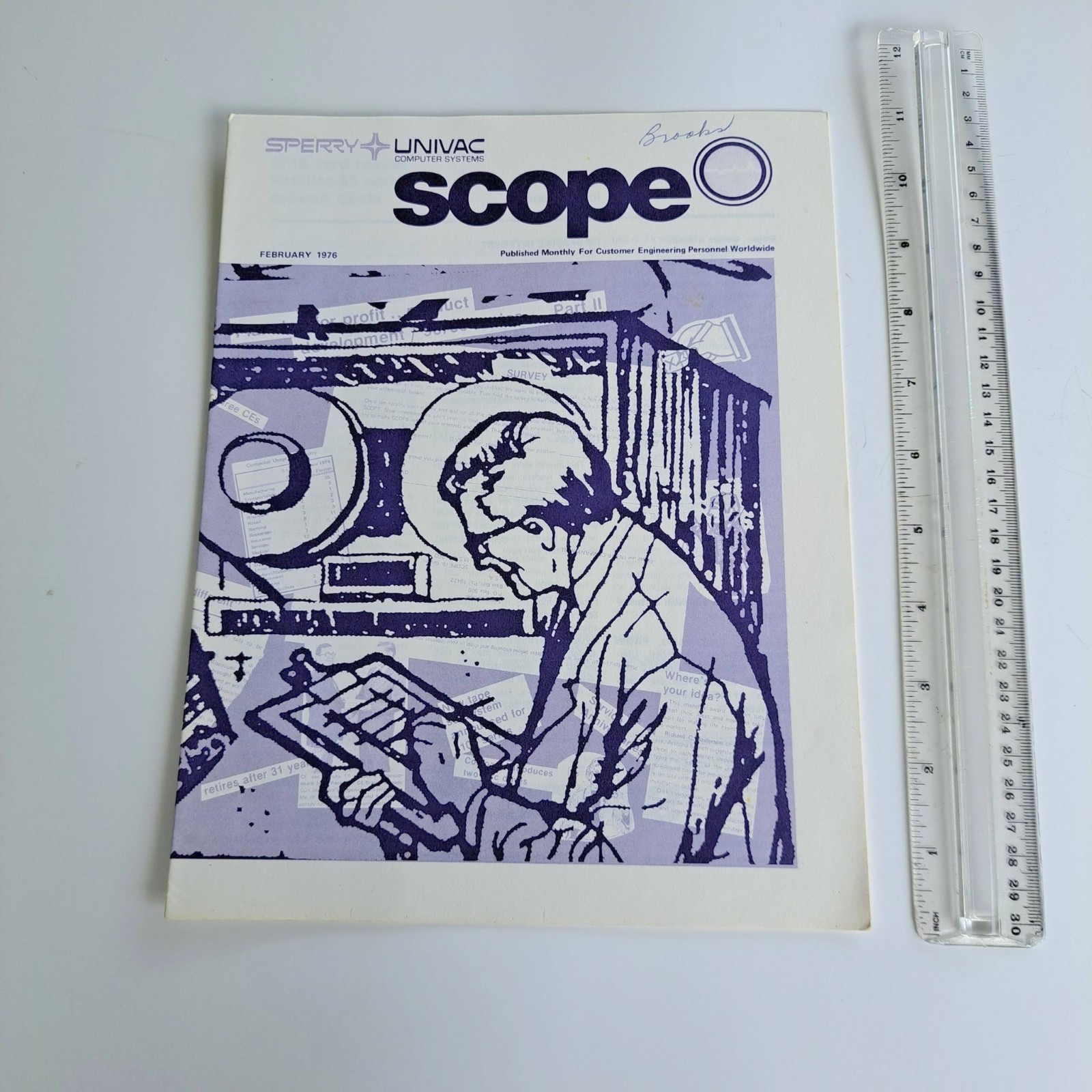 1976 Sperry Univac SCOPE Magazine February 1100 Memory 90/30 Vol 4 No 2 Rare