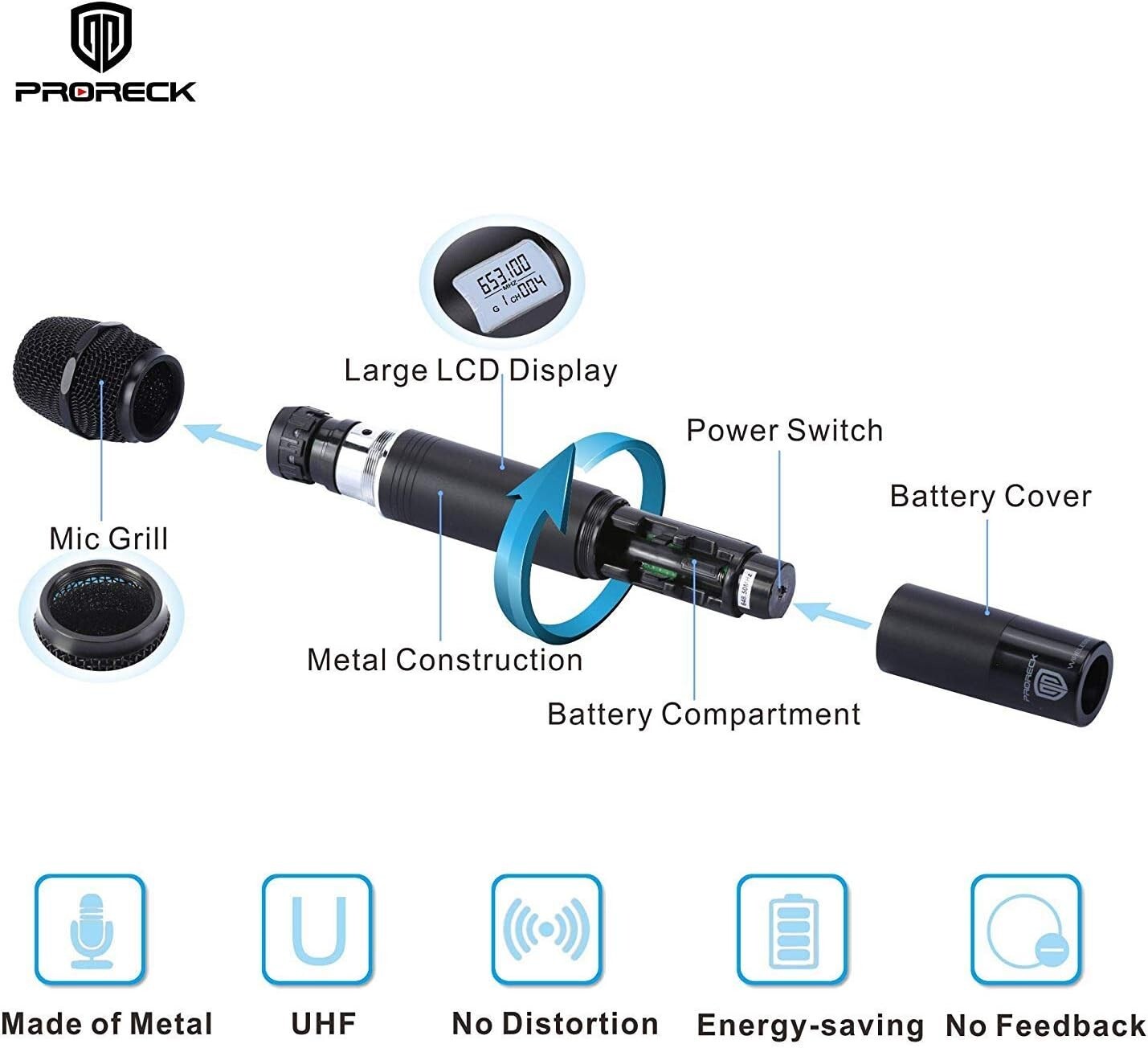 RK MX66 6-Channel UHF Wireless Microphone System for meeting