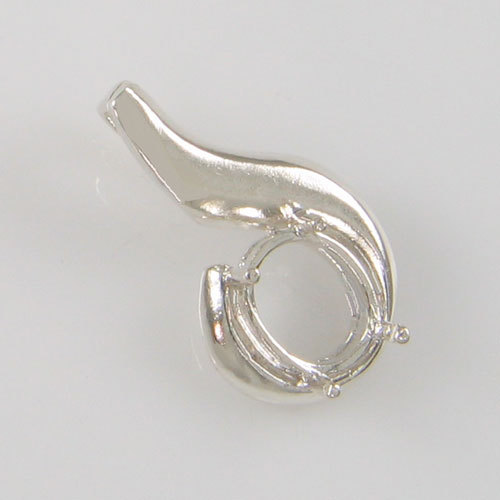 PRE-NOTCHED VINTAGE 10X8 OVAL PENDANT IN STERLING SILVER HANDMADE CP2262SS