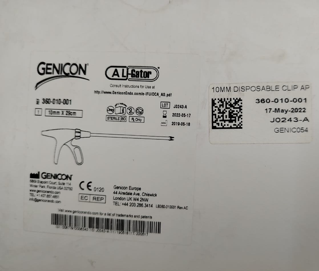 GENICON ALGATOR* DISPOSABLE CLIP AP 10MMX29CM