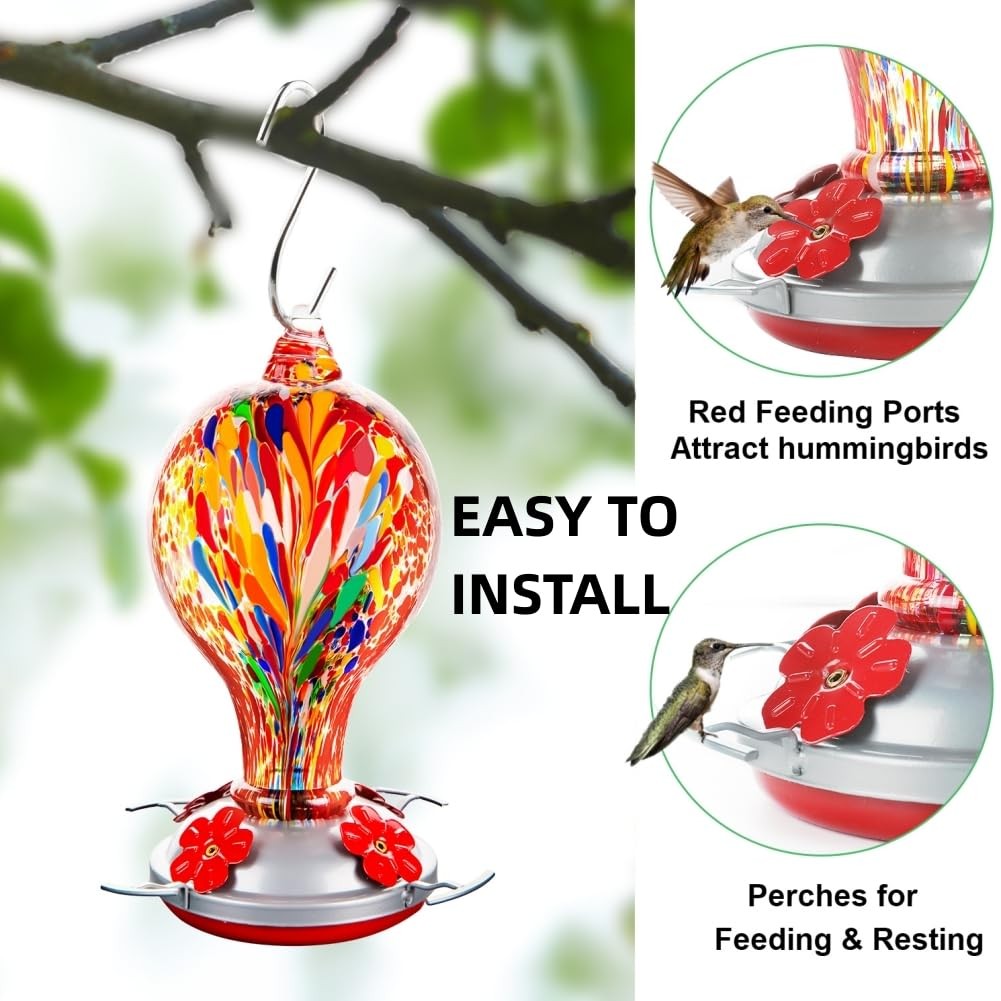 WOSIBO Hummingbird Feeder Bottom (2) Silver