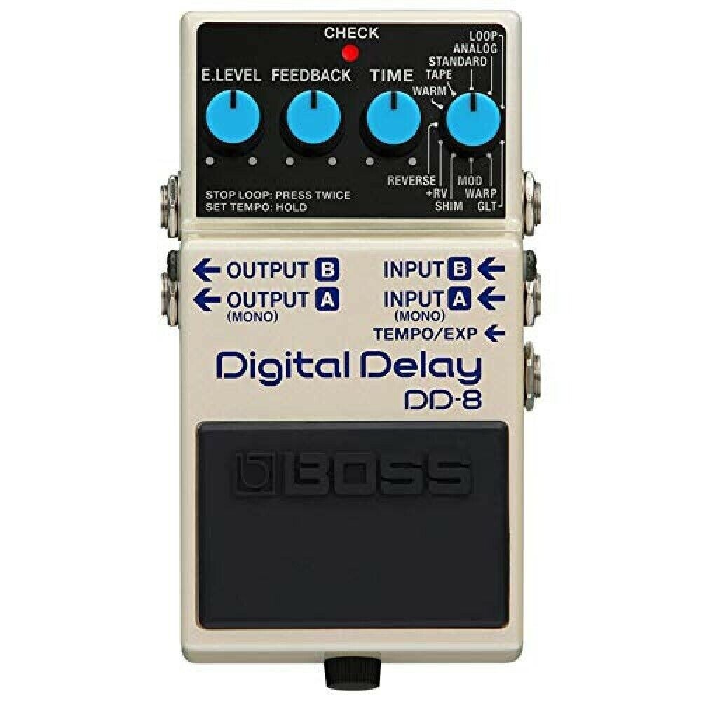 BOSS Digital Delay Pedal DD-8 Guitar Audio Equipment Standard Vintage Echo NEW