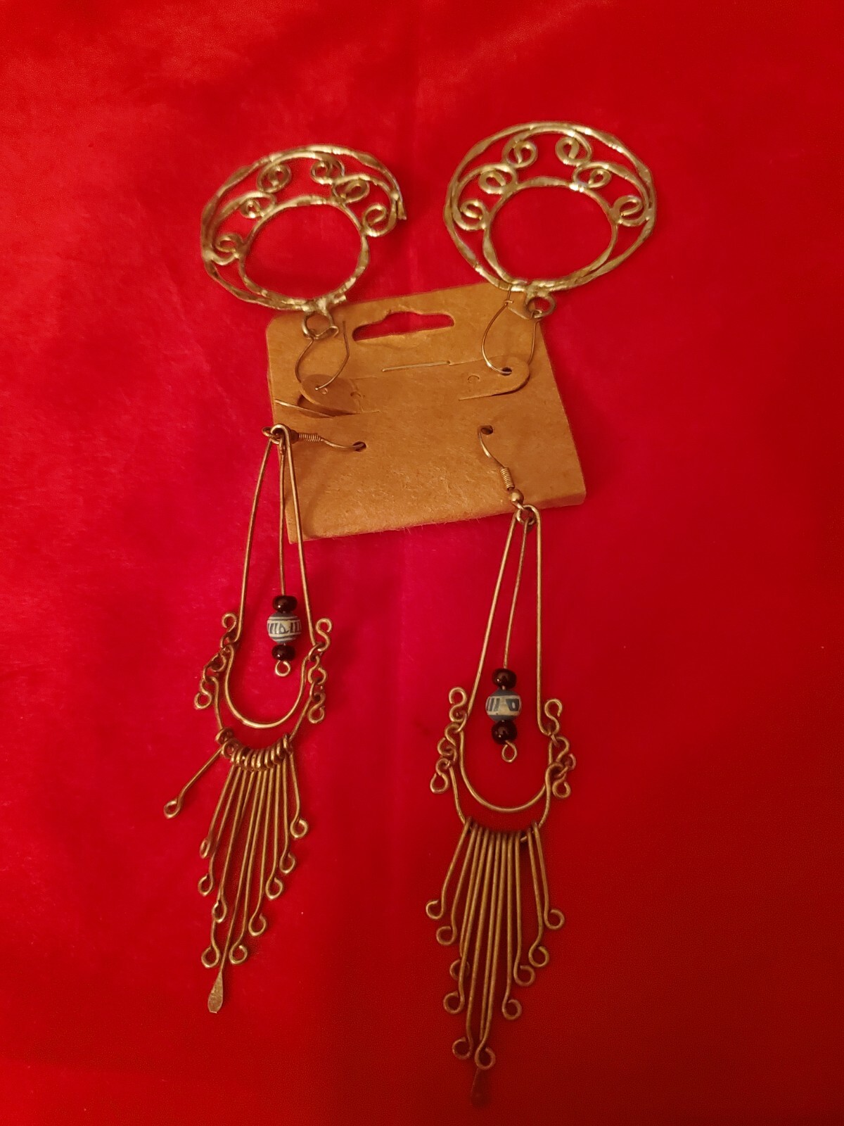 Vintage Earrings Silver and Gold Toned Dangles 2 Sets