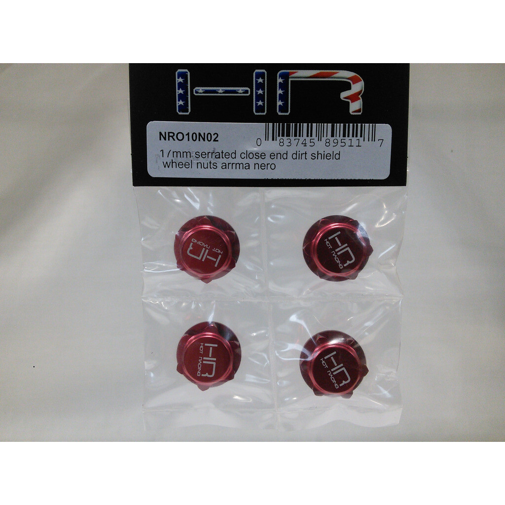 Hot Racing NRO10N02 17mm Serrated Close End Dirt Shield Wheel Nuts Arrma Nero