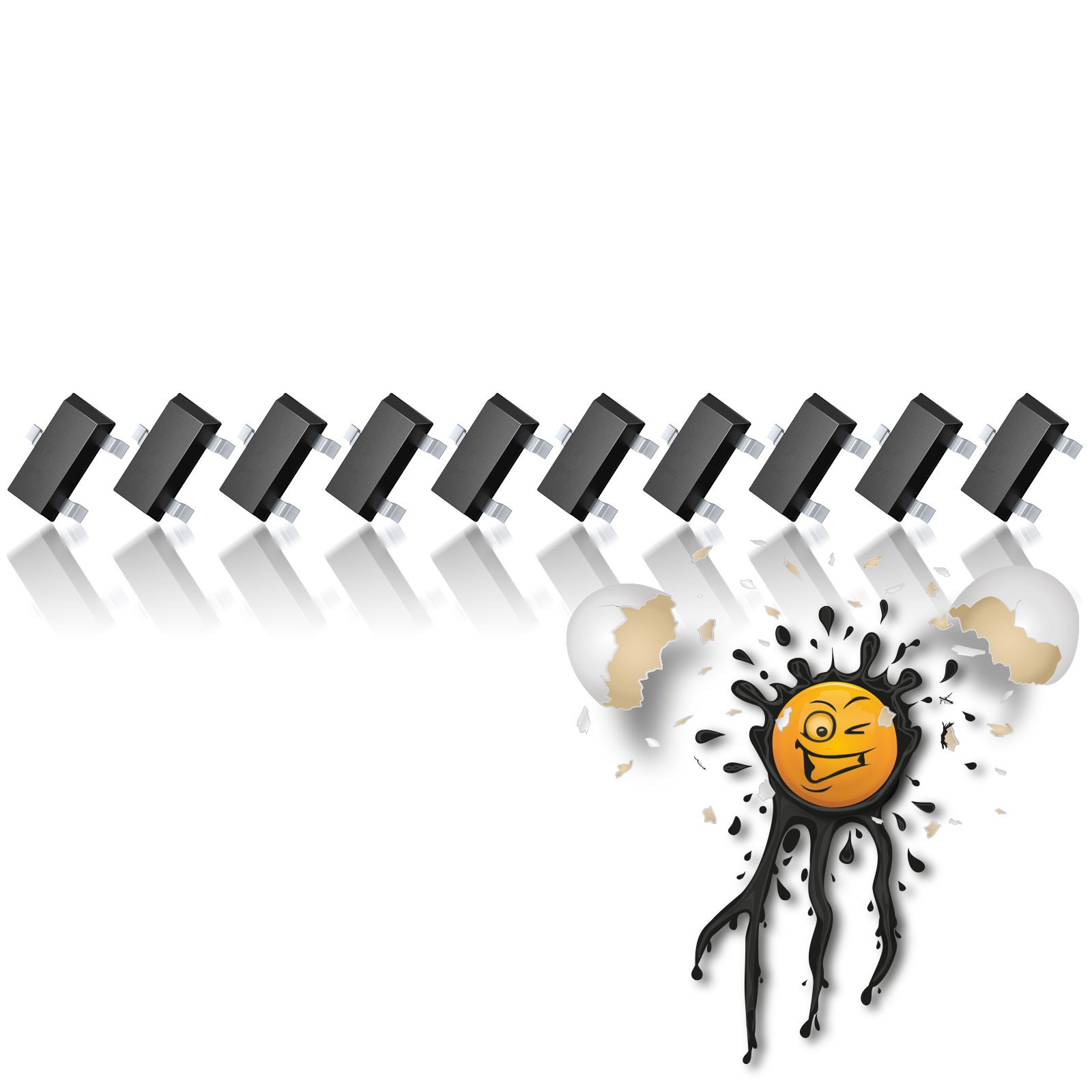 10 x S1 A1SHB SI2301 A3SHB SI2303 A5SHB SI2305 A7SHB SI2307DS A9SHB SI2309 SOT23