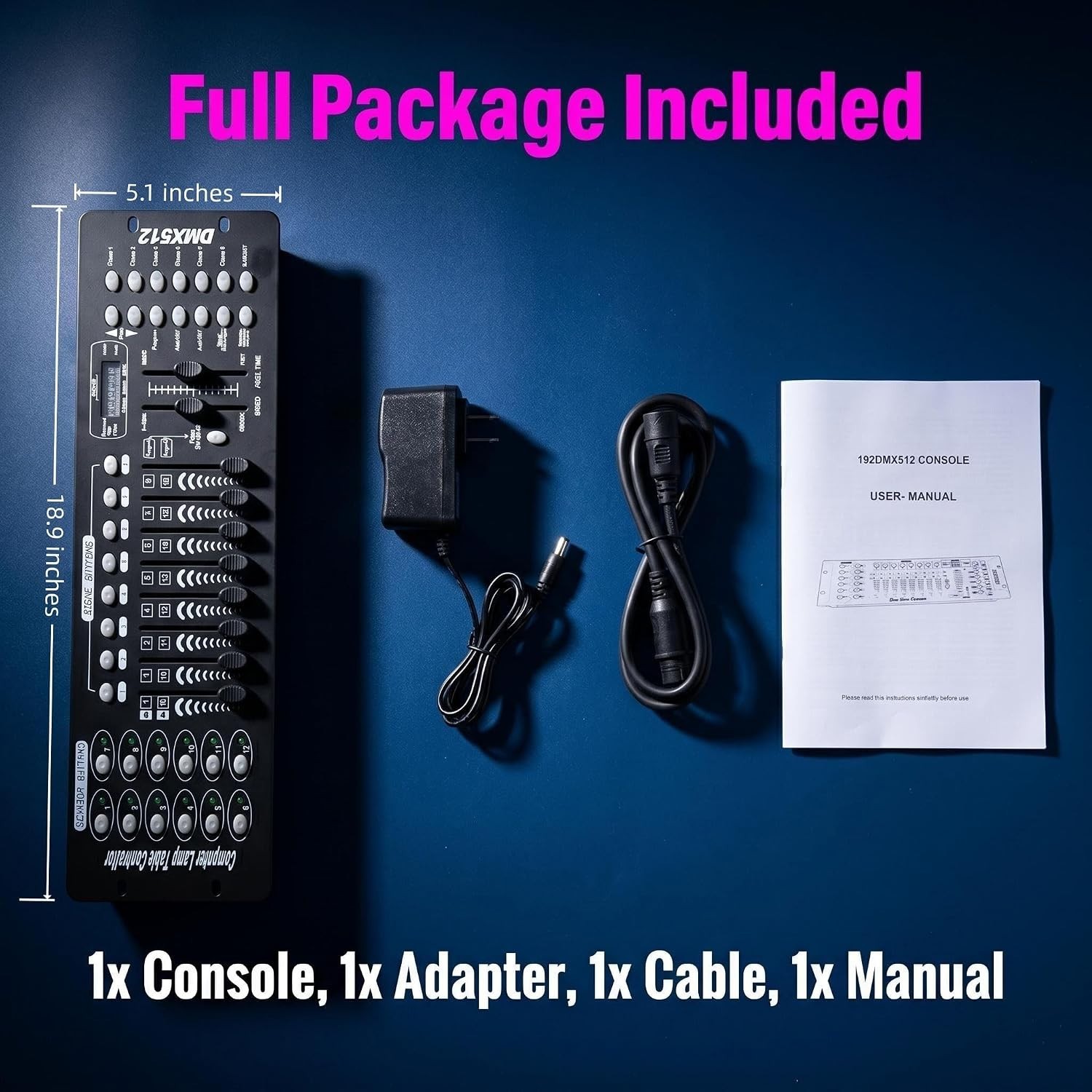 Versatile 192 DMX Controller for Stunning DJ Lighting Shows - Compact & Durable