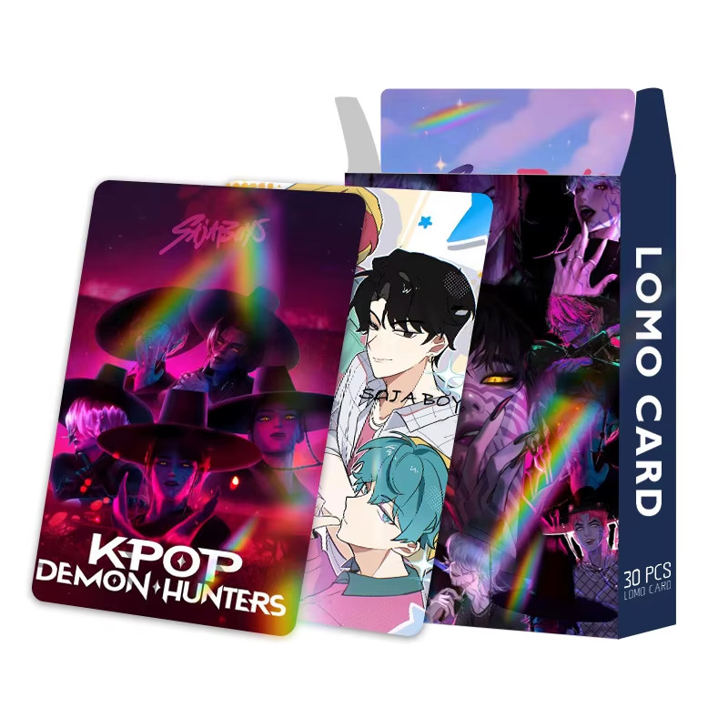 SAJA Boys Band Laser LOMO Cards 30Pcs Double-Sided Holographic Anime Collection