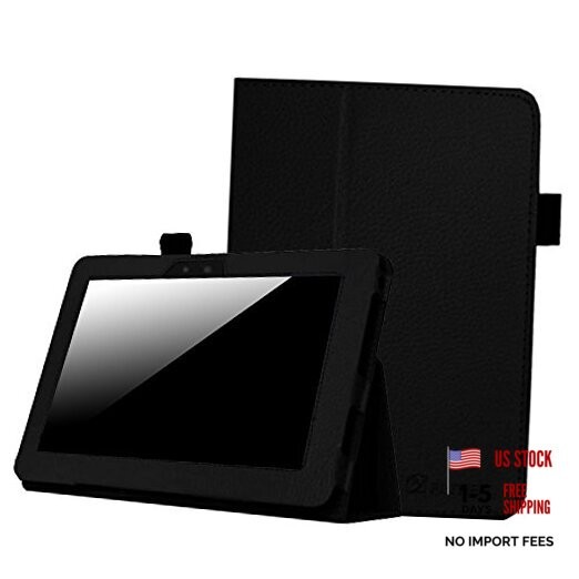 Folio Case for Kindle Fire HD 7" (2012 Old Model) - Slim Fit Leather Black