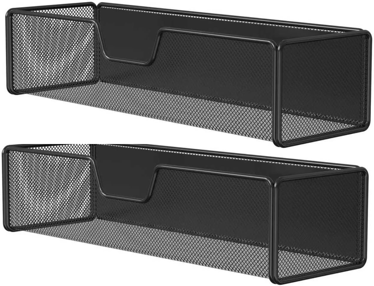2Pack Magnetic Basket Organizer Holde, Black