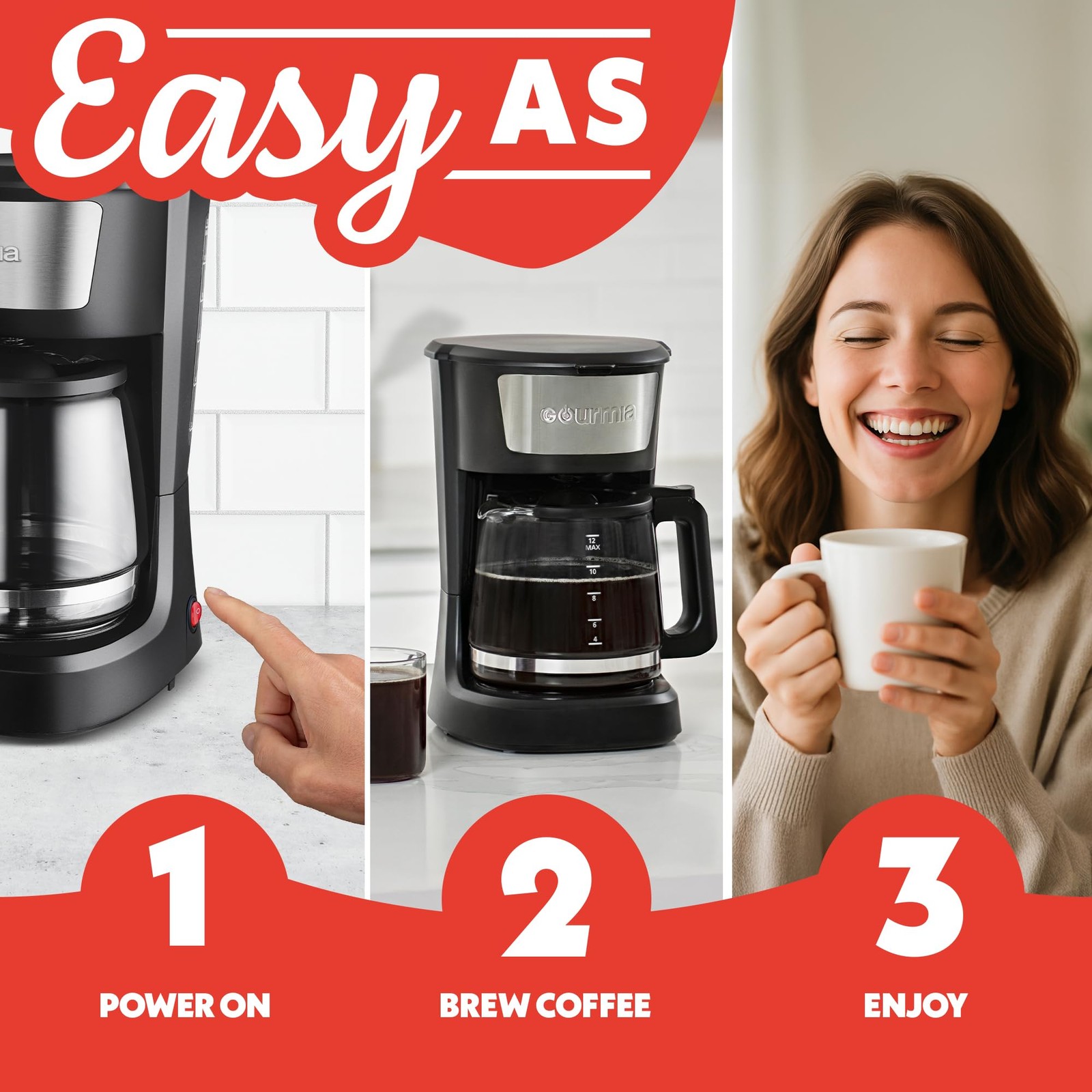 12 Cup Coffee Maker set One-Touch Programmable Machine Stainless
