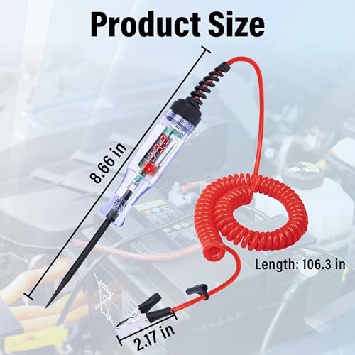 Automotive 5-90V DC Test Light with Voltmeter - Bidirectional Car - Test Light