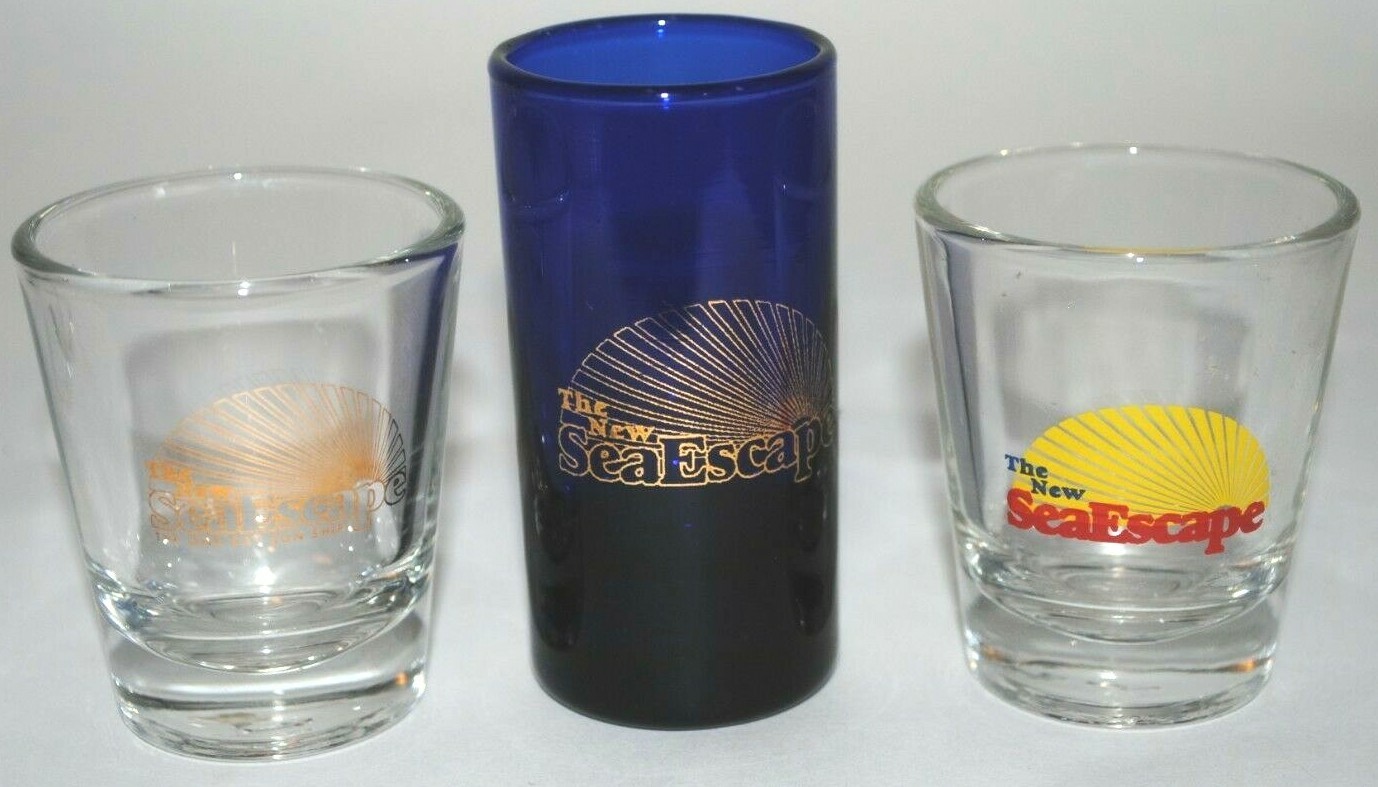 3 ~ SHOT GLASSES THE NEW SEA ESCAPE