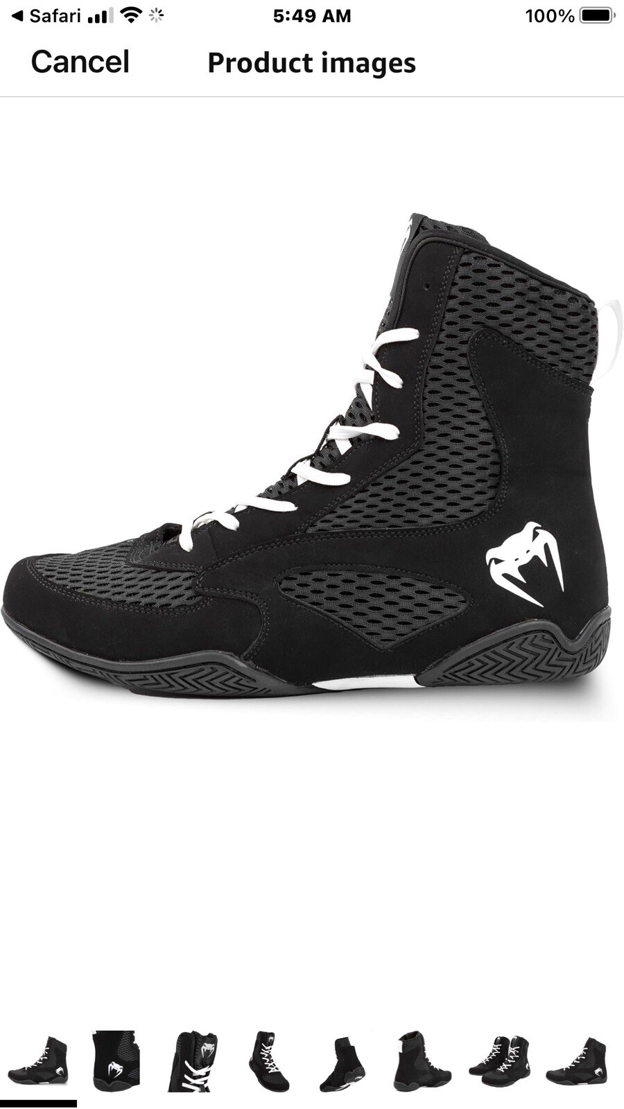 Venum Contender Boxing Shoes - Black/White BRAND NEW! Men’s High Top Boxing 10.5