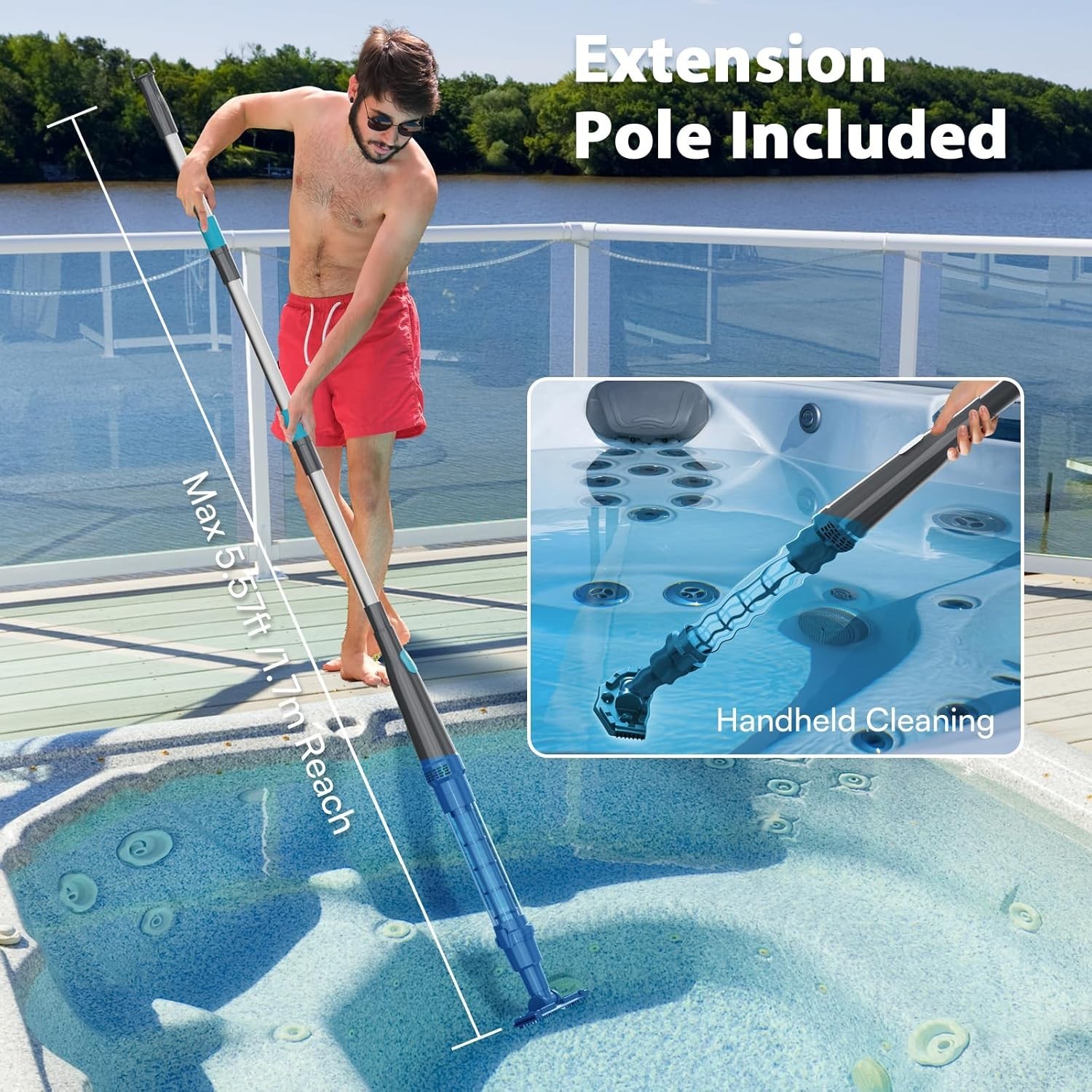 Cordless Pool Vacuum Cleaner with Strong Suction