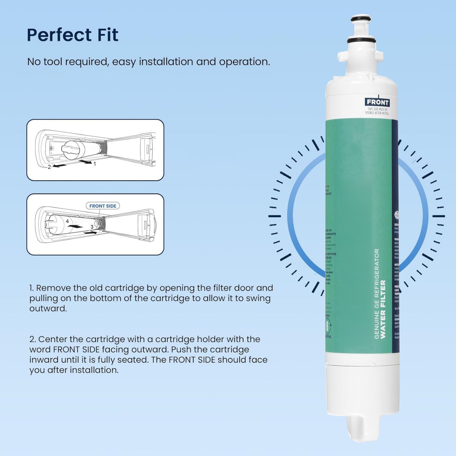 For GE RPWFE Filter Replacement For Refrigerator Water GE Simple Maintenance