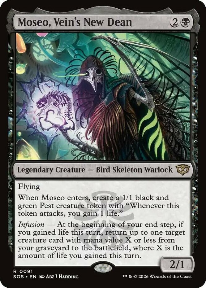 x1 Moseo, Vein's New Dean R MTG Secrets of Strixhaven M/NM, English