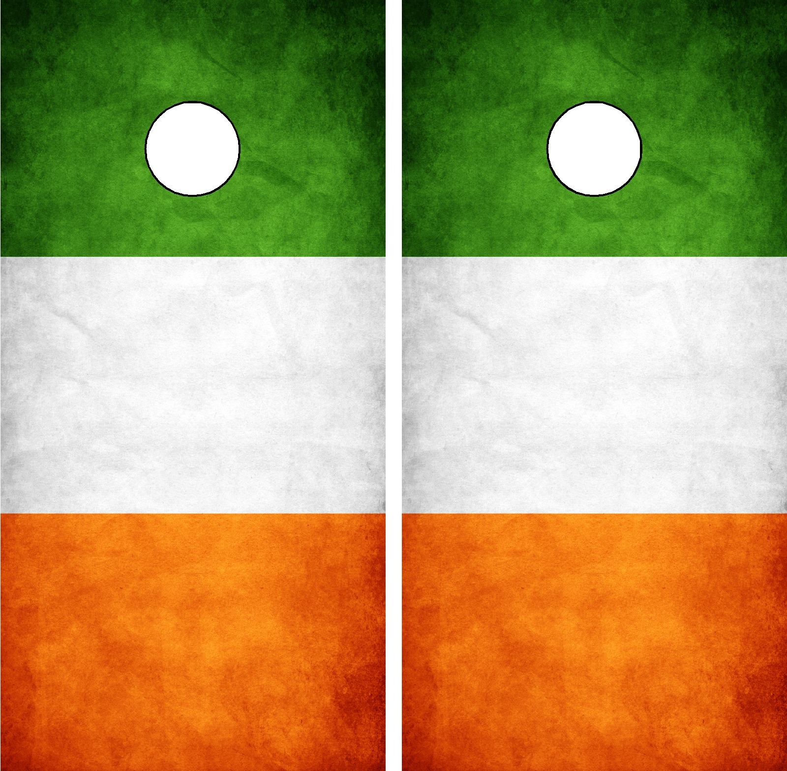 C87 Irish Flag Cornhole Board Wrap LAMINATED Wraps Decals Vinyl Sticker