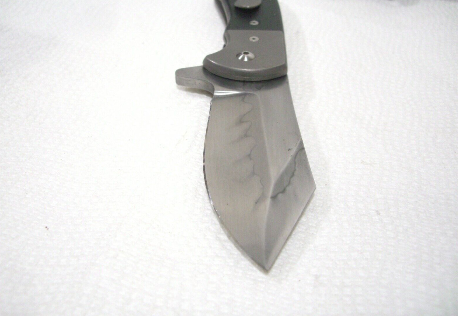 Mint Lg RARE CUSTOM BURCHTREE BLADEWORKS Fighting Folding Flipper Pocket Knife