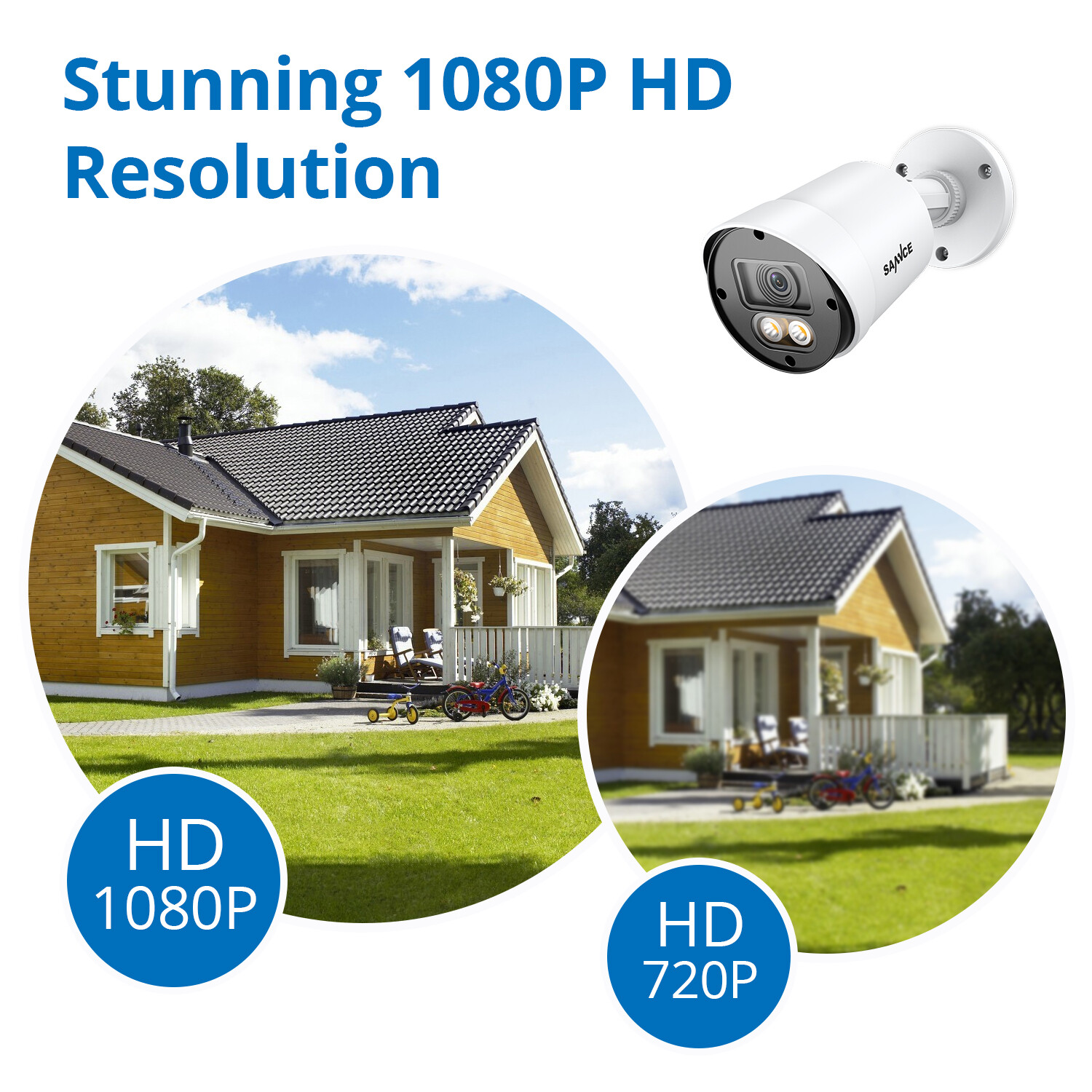 SANNCE 1x HD 1080P Outdoor EXIR CCTV 2MP Security Camera for Surveillance System