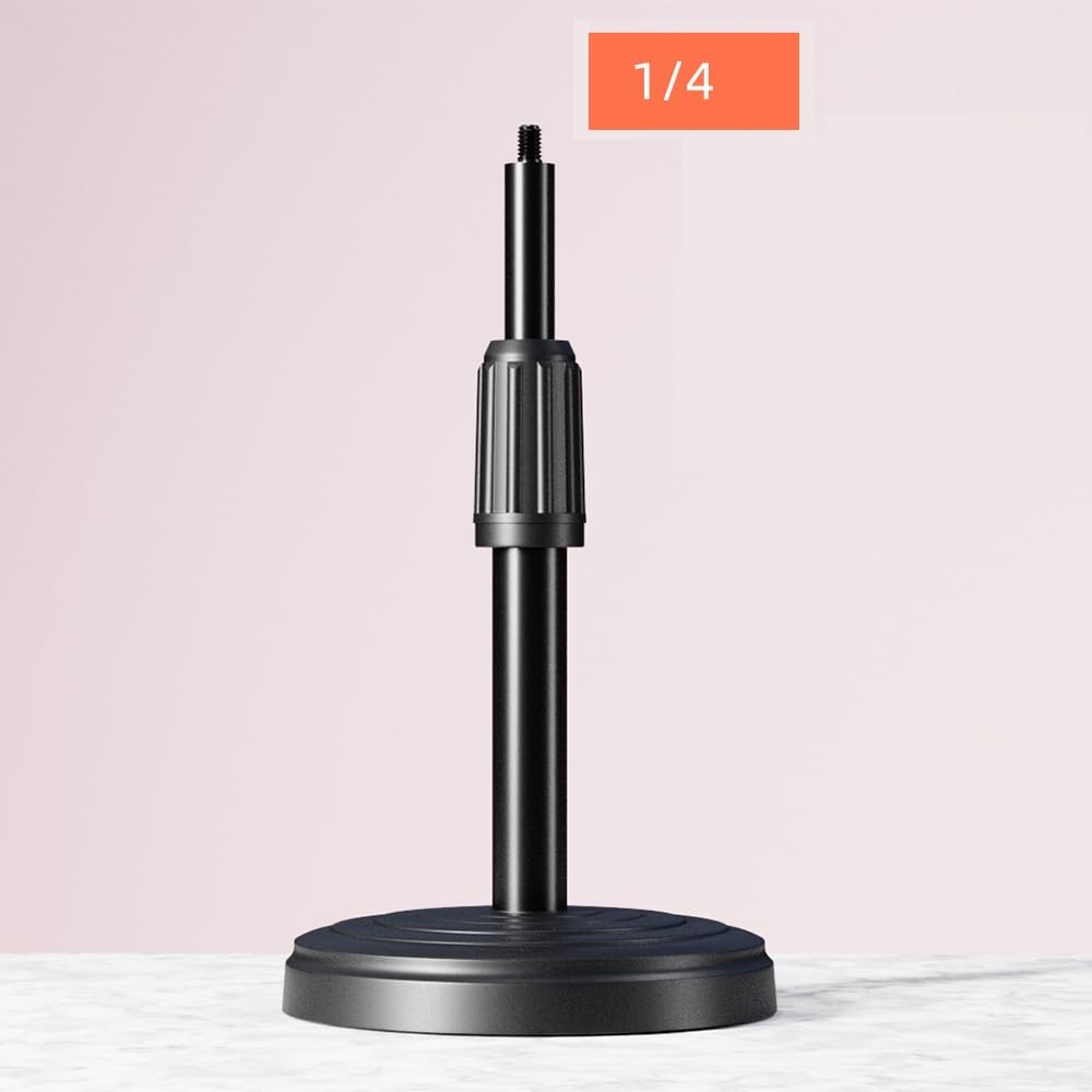 Desktop Microphone Stand Replacement Weighted Metal Adjustable Table Mic Stan...