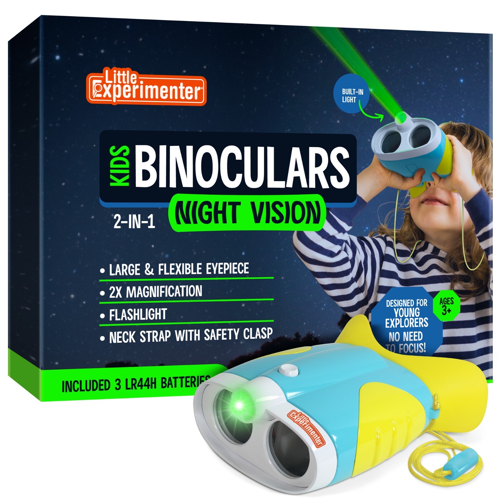 Binoculars For Kids And Toddlers With Night Vision Light Gifts For Boys & Girls