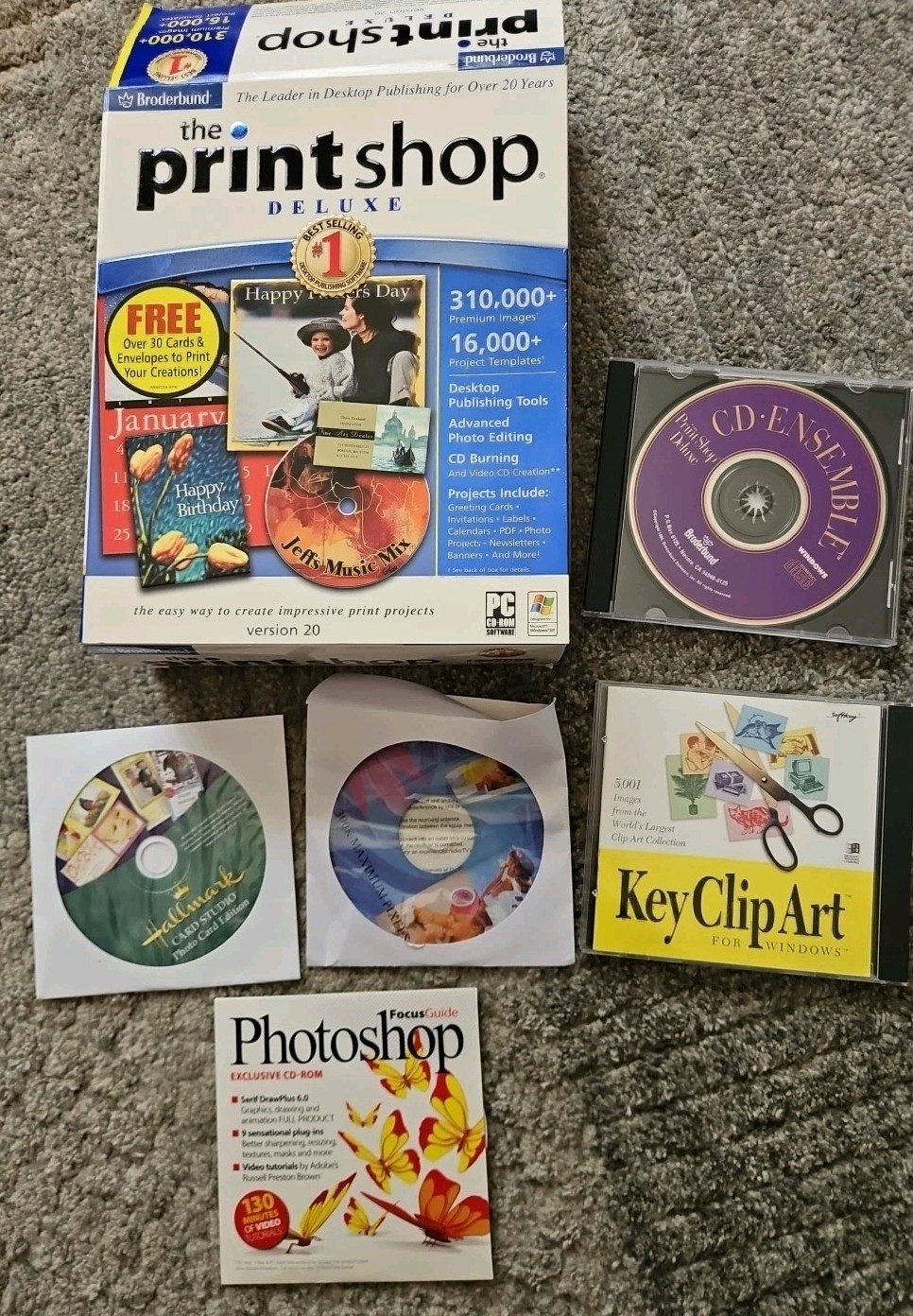 The Print Shop 6 CD Lot  Ensemble Brøderbund Software Vintage