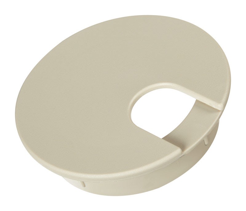 Jandorf 61603 Tan Polystyrene Plastic 2-1/2 in. Cutout Hole Computer Grommet