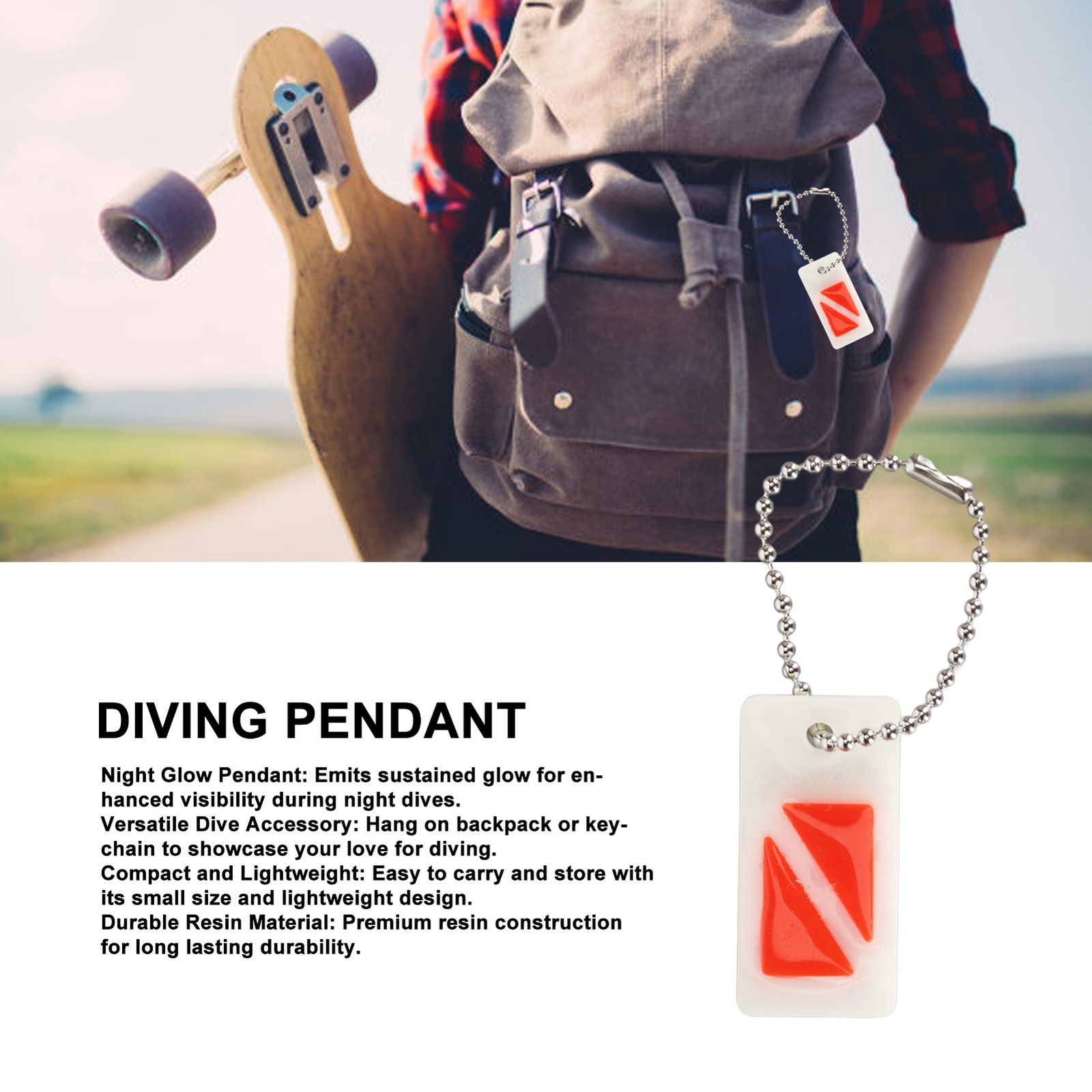 Night Glow Diving Pendant Compact Lightweight Dive Accessory CIKC