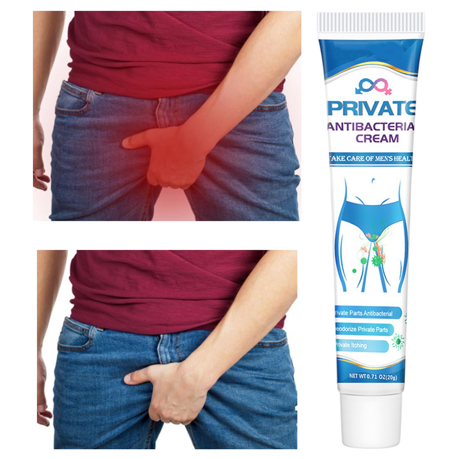 Men's Private Antibacterial Cream Deep Repair External Use Itching Cream