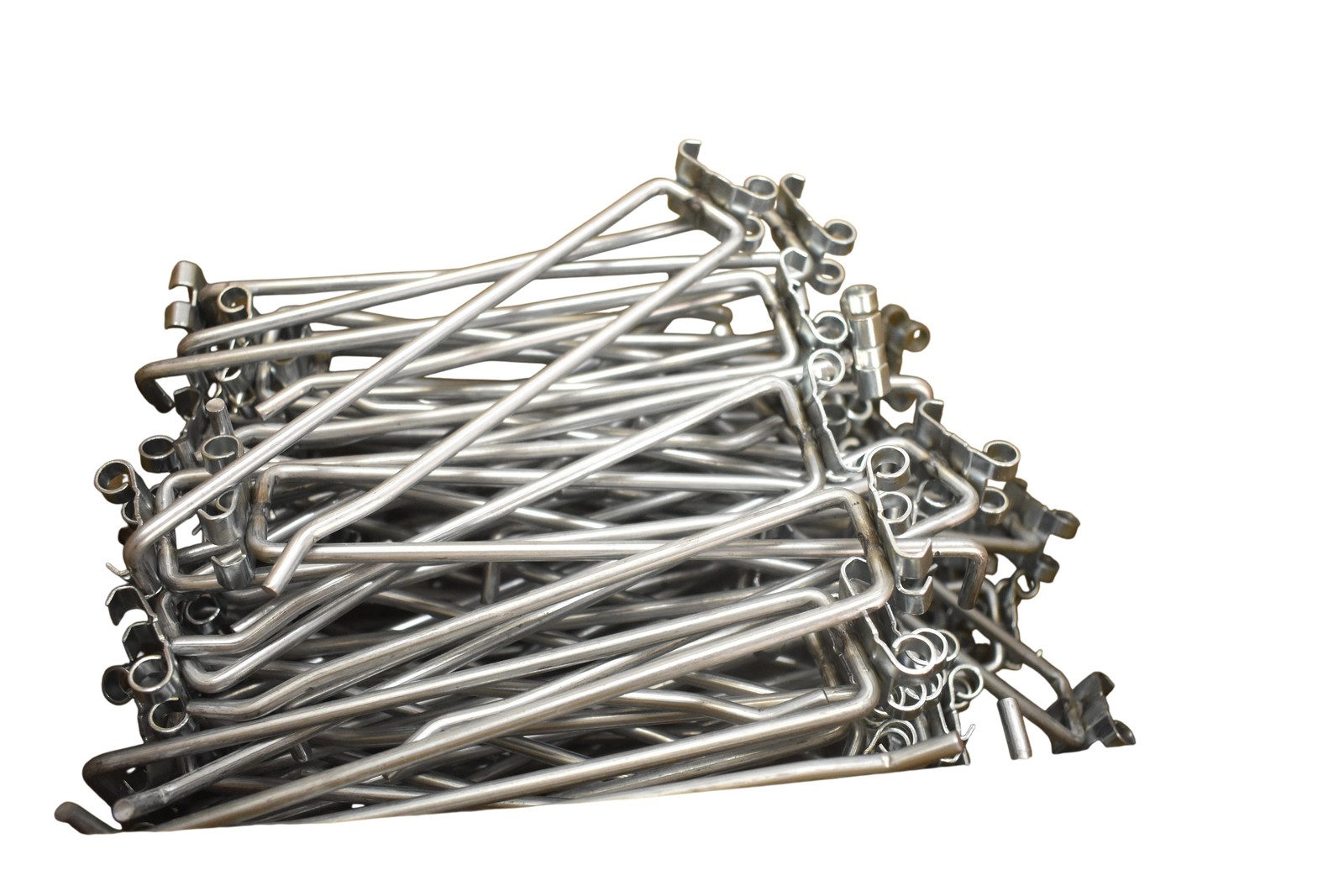 97 Pack 8" Pegboard Hooks Silver Steel Double Prong Pegboard Hangers Heavy Duty