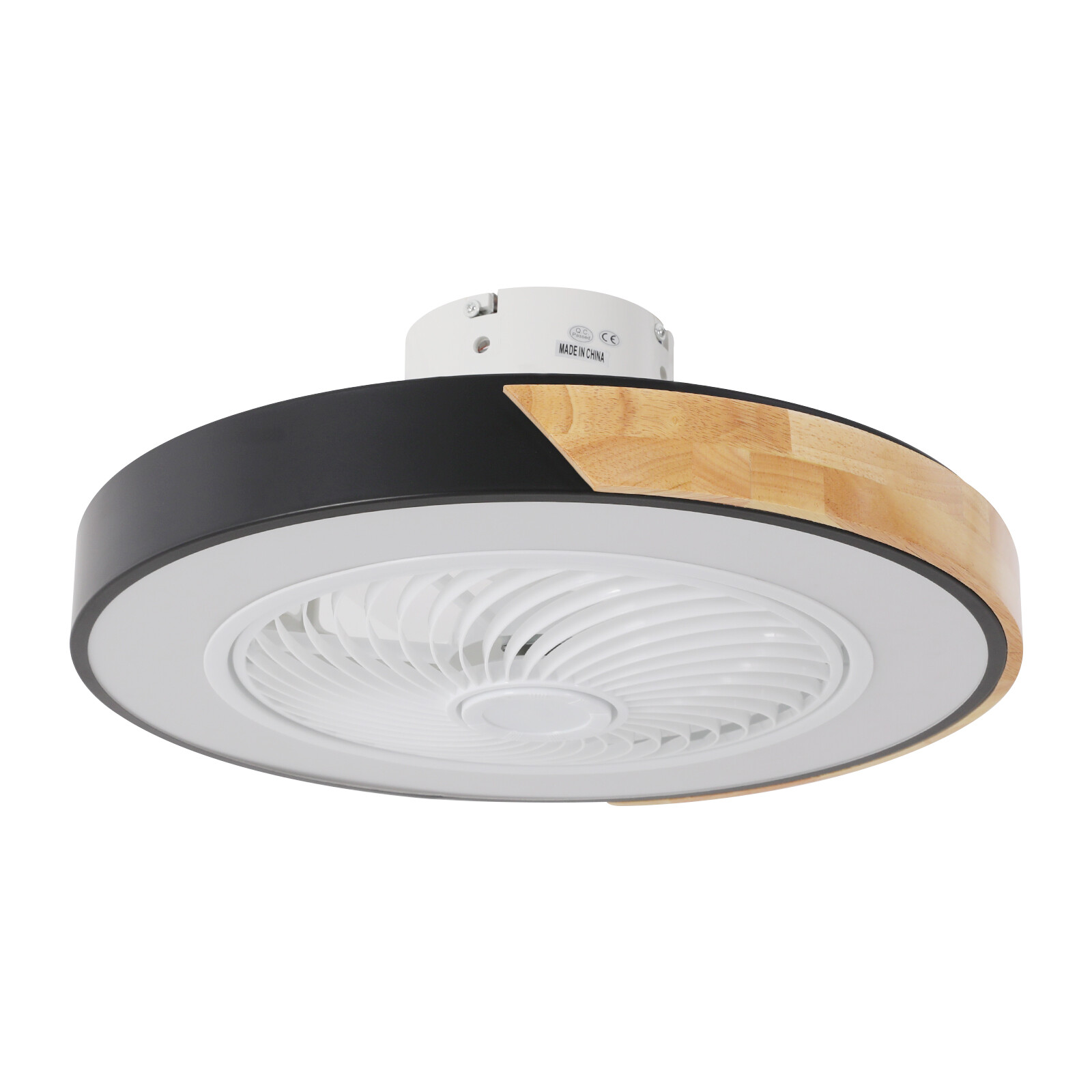 21.6" Modern Led Ceiling Fan Lights Flush Mount Light Kit With Remote Control