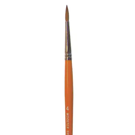 Wooster F1627-4 #4 Artist Soft, Red Sable Bristle, Paint Brush, Wood Handle