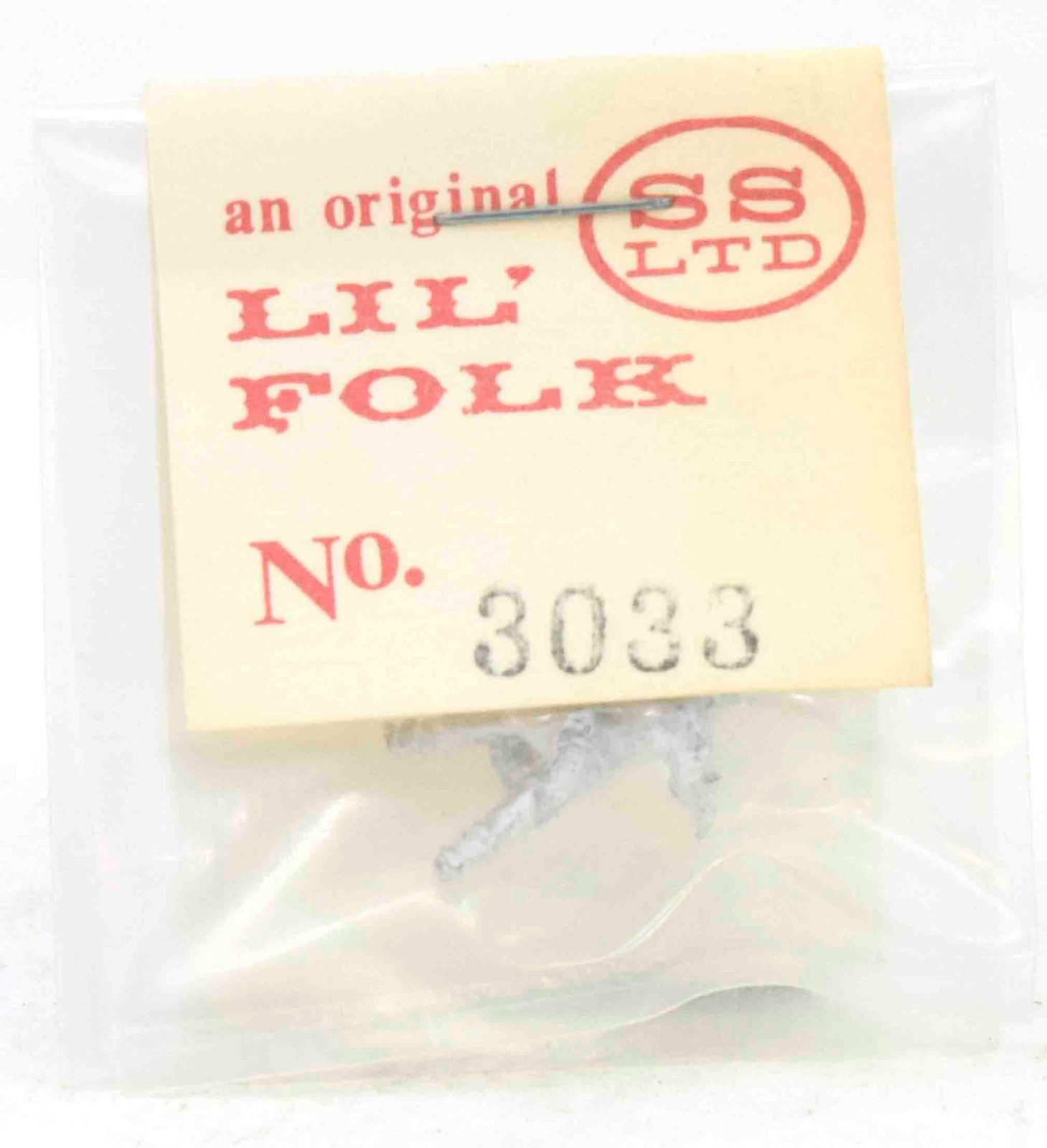 HO Scale SS Ltd LiL Folk Metal Unpainted Figure #3033 "Simon Working on Band Saw