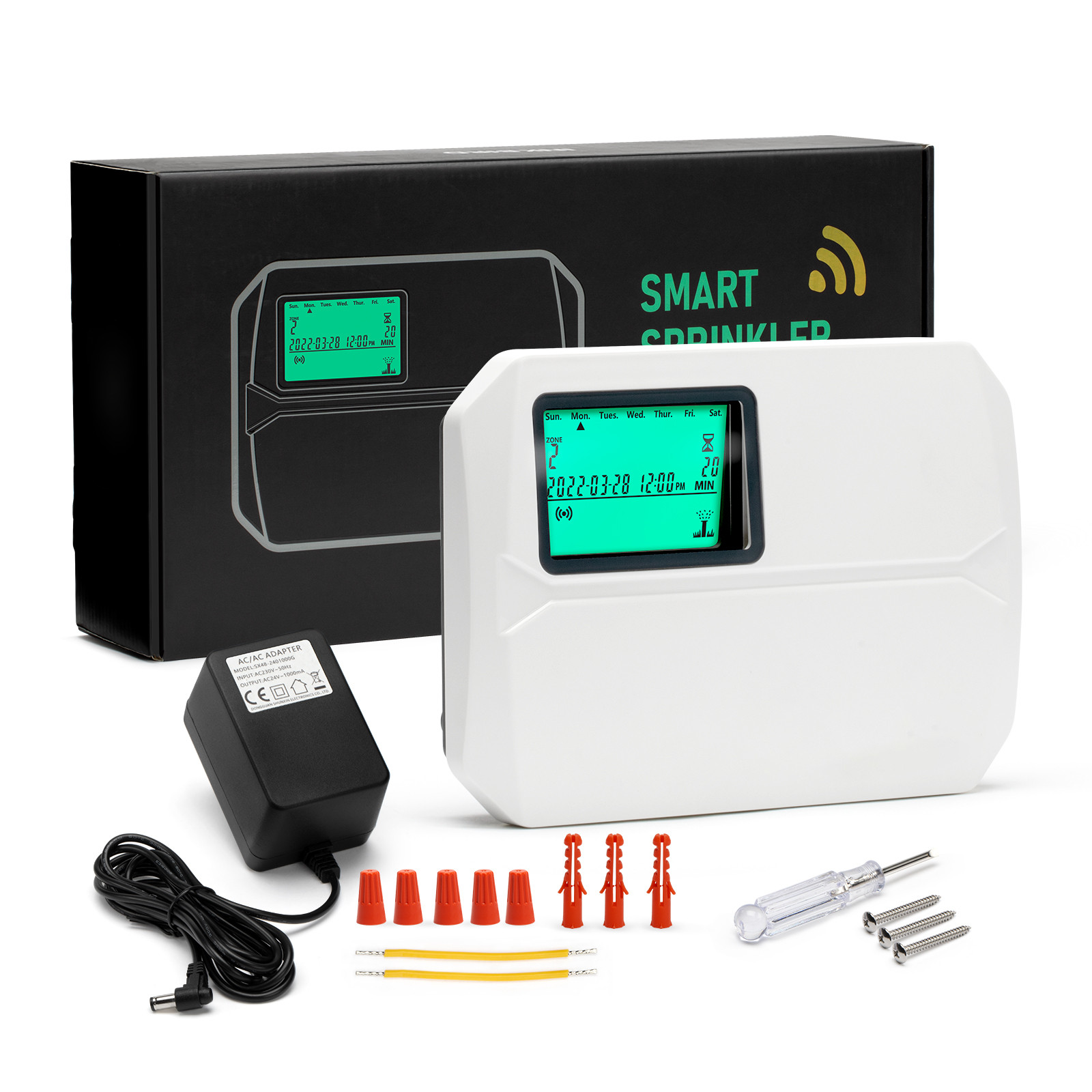 Lawn Smart Sprinkler Controller Watering Timer 8 Stations WiFi Irrigation System