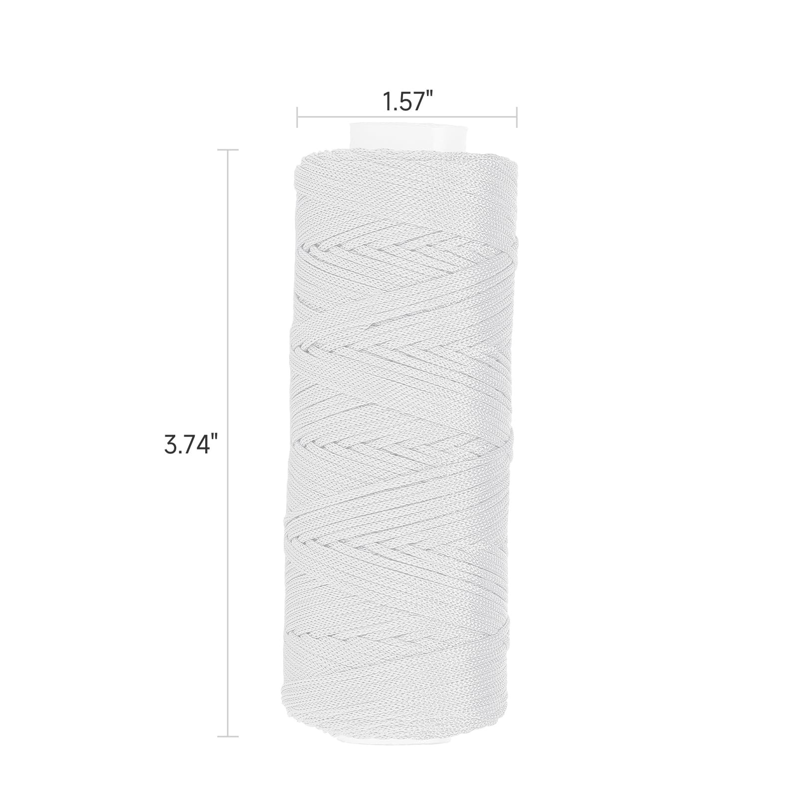 White Mason Line 300 Feet #18 Braided Nylon Twine for Masonry, Construction