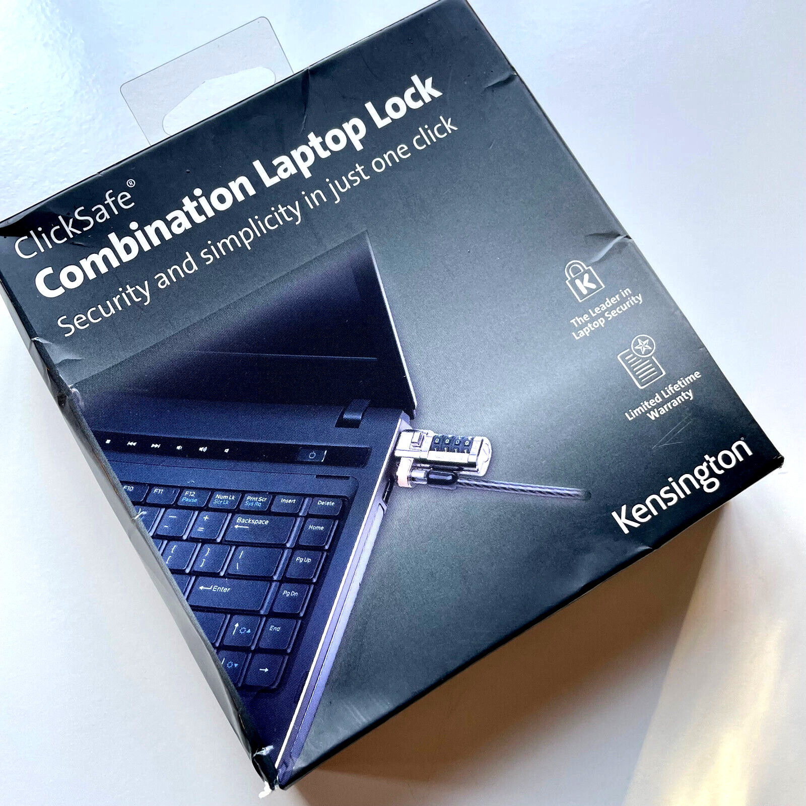Kensington - ClickSafe Cable Combination Laptop Lock - 6' cable w/adapters - New