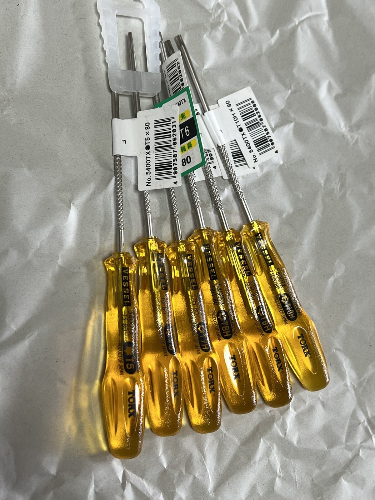VESSEL TORX Driver 6-piece set 5400TX Power Grip T5 T6 T7H T8H T9H T10H Japan